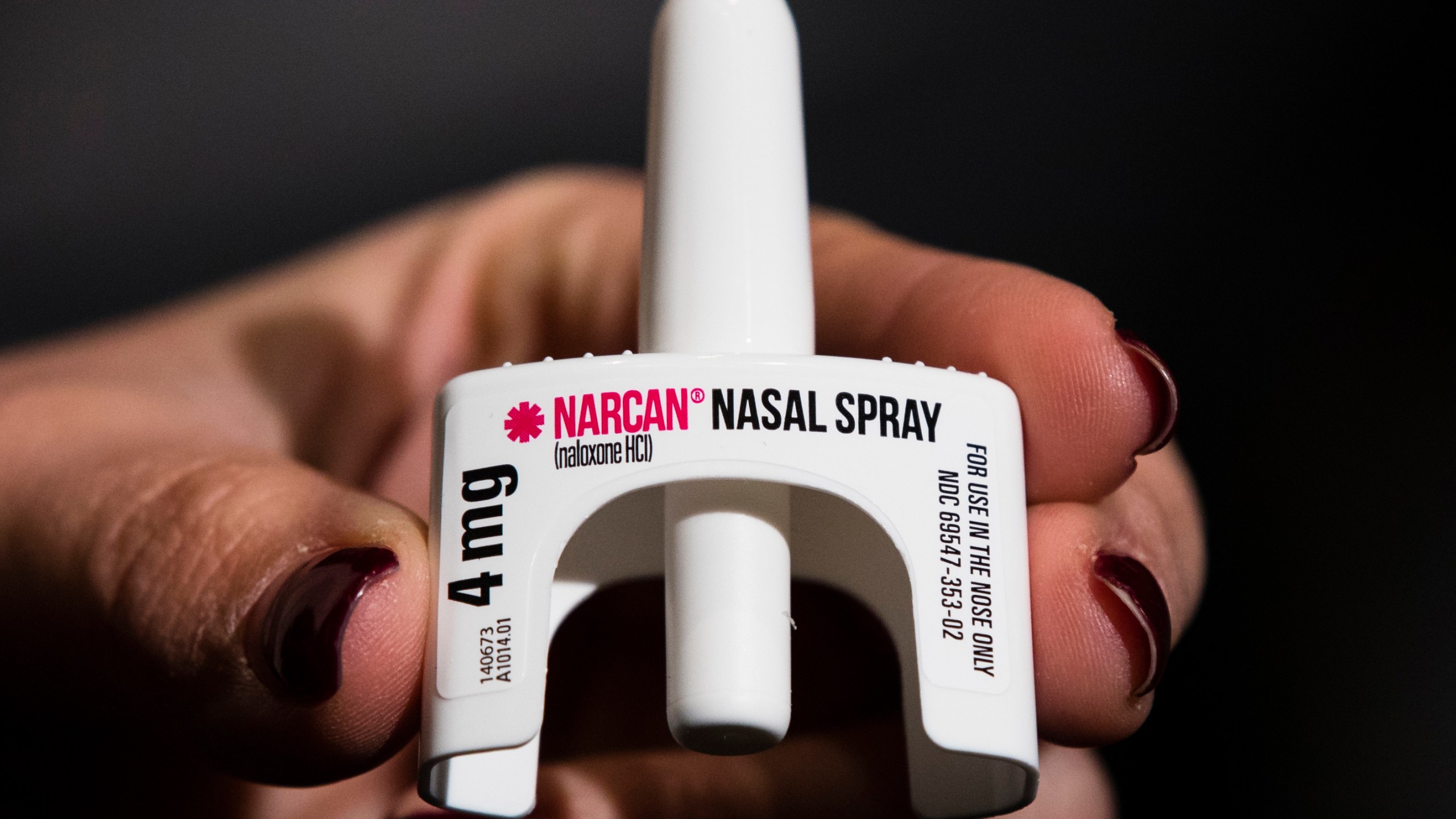 FILE - The overdose-reversal drug Narcan is displayed during training for employees of the Public Health Management Corporation (PHMC), Dec. 4, 2018, in Philadelphia. San Francisco is amid a drug overdose epidemic and could become the first in the country to require every pharmacy within its boundaries to always carry naloxone, a drug that reverses overdoses caused by fentanyl and other opioids. San Francisco Supervisor Matt Dorsey will introduce a bill Tuesday, June 27, 2023, that if approved, would require every pharmacy in the city to always have in stock at least two nasal sprays containing the drug or face fines. (AP Photo/Matt Rourke, File)