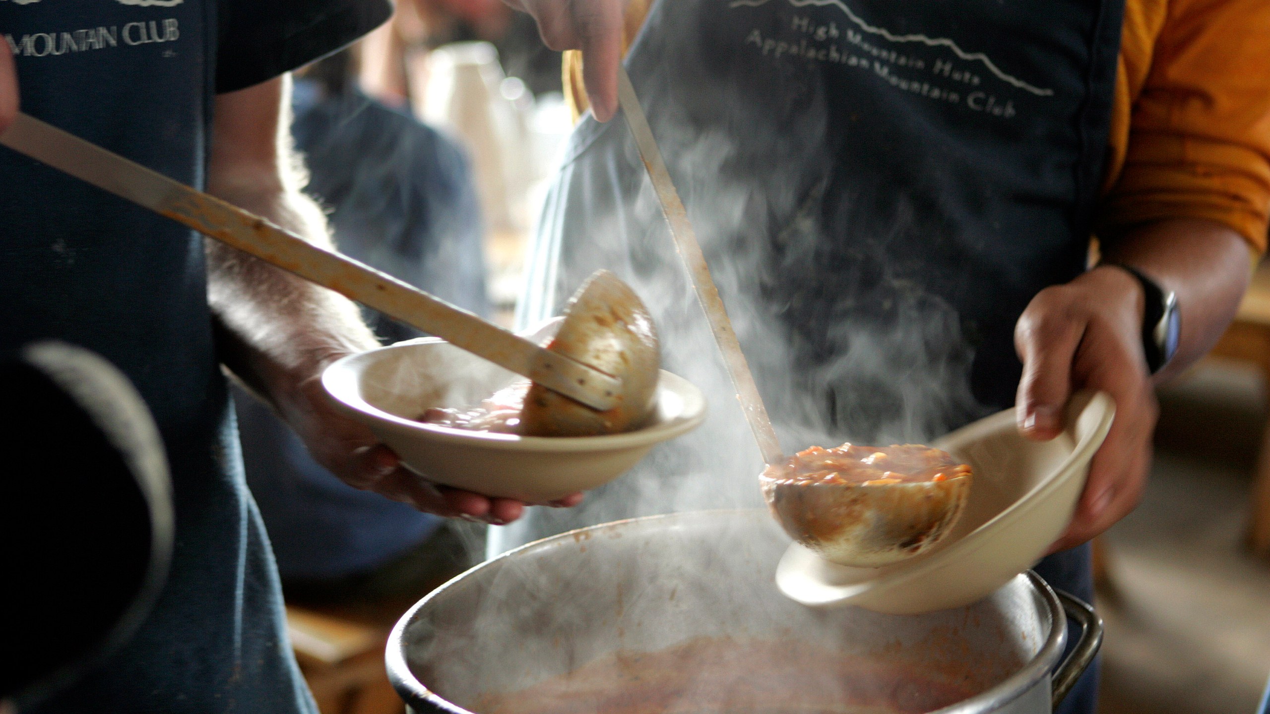 Tomato vegetable soup is served at Madison Spring Hut in the White Mountains of New Hampshire, Monday, June 11, 2007. (AP Photo/Robert F. Bukaty, File)