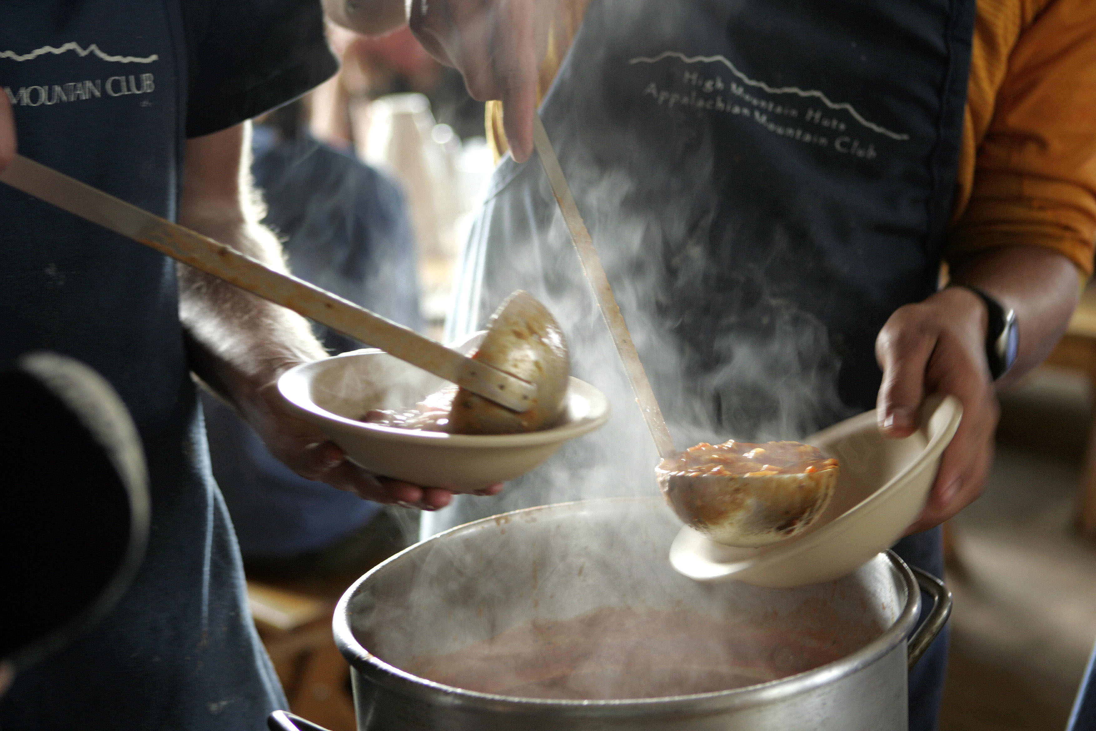 Tomato vegetable soup is served at Madison Spring Hut in the White Mountains of New Hampshire, Monday, June 11, 2007. (AP Photo/Robert F. Bukaty, File)