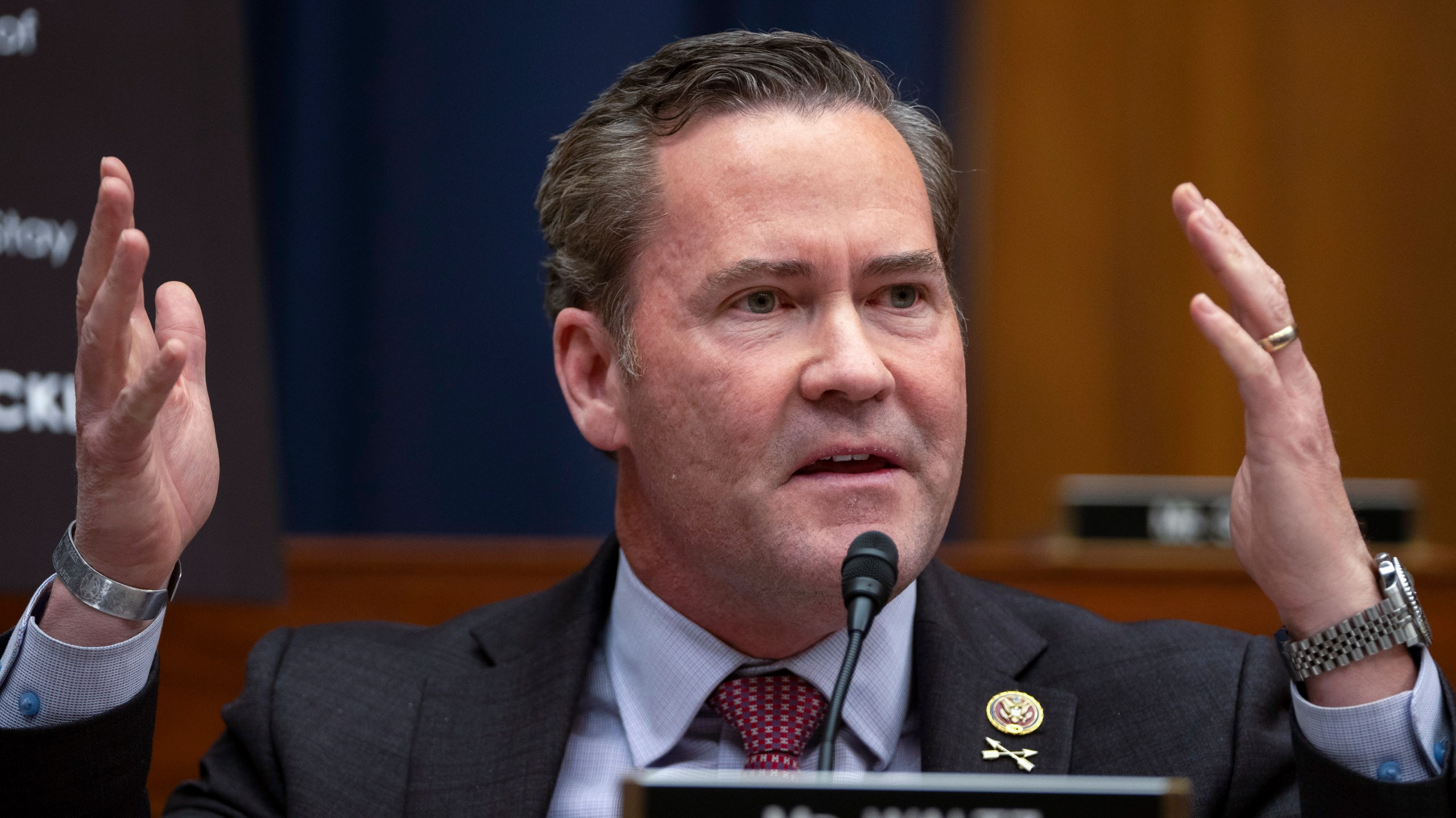 FILE - Rep. Mike Waltz, R-Fla., speaks during a hearing of the House Armed Services Committee on Capitol Hill, in Washington, on Feb. 29, 2024. (AP Photo/Mark Schiefelbein, File)