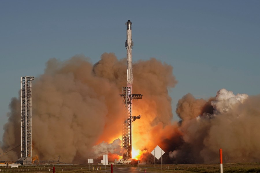 SpaceX's mega rocket Starship launches for a test flight from Starbase in Boca Chica, Texas, Thursday, Jan. 16, 2025. (AP Photo/Eric Gay)