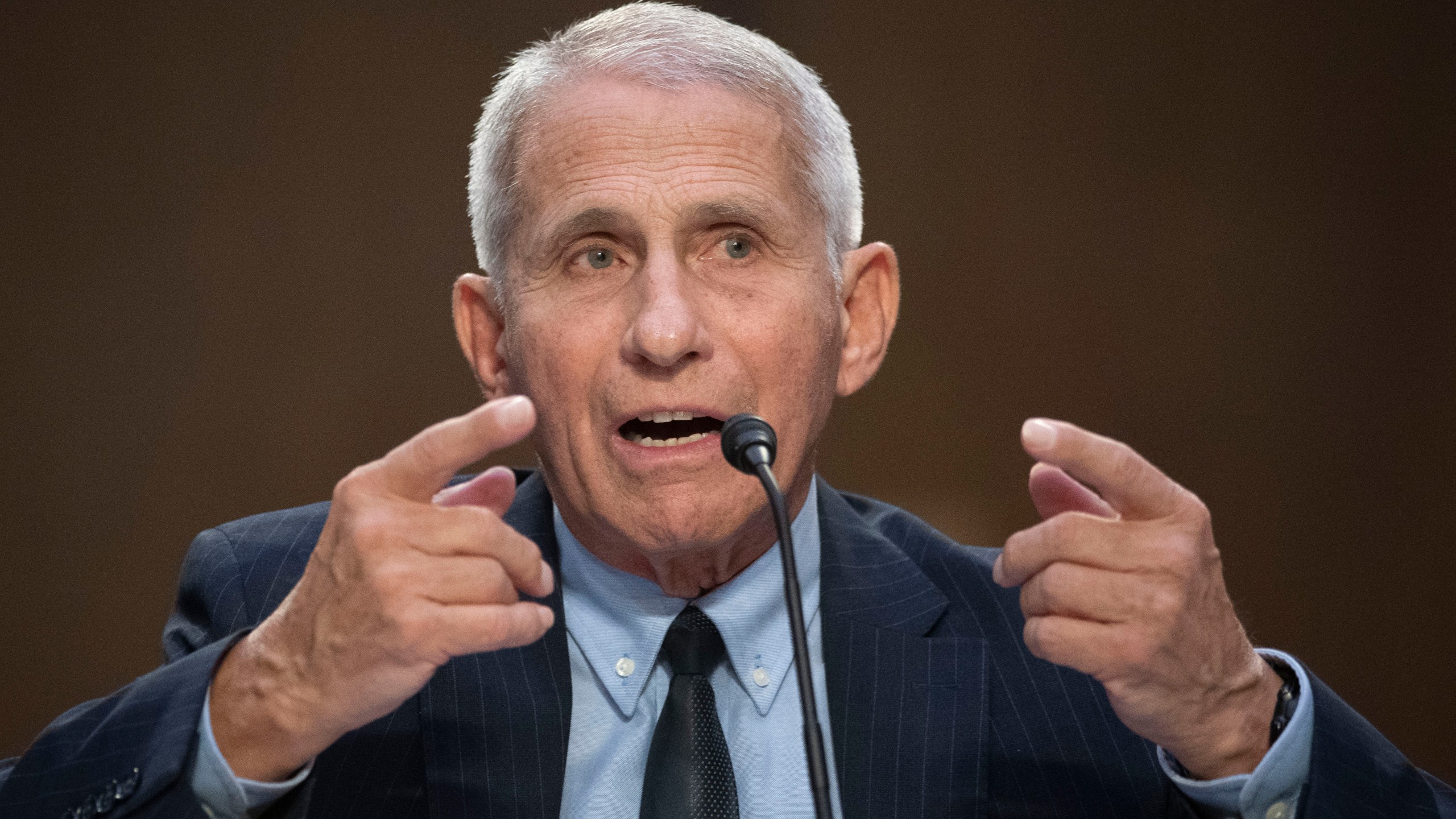 FILE - Anthony Fauci, director of the National Institute of Allergy and Infectious Diseases, testifies during a hearing at the Capitol in Washington, Sept. 14, 2022. (AP Photo/Cliff Owen, File)