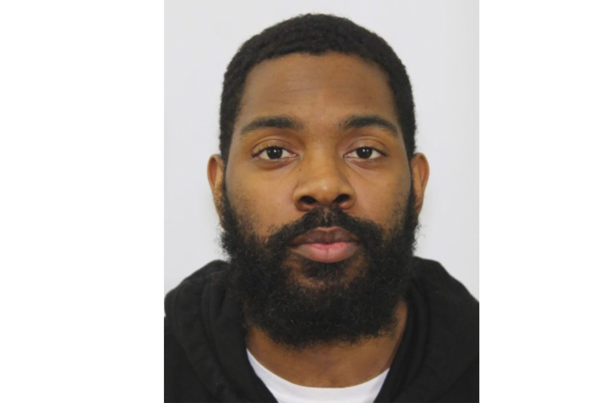 This photo provided by New Albany Police, shows Bruce-Reginald-Foster-III, a suspect in a fatal shooting at an Ohio cosmetics warehouse, on Tuesday, Feb. 4, 2025. (New Albany Police via AP)