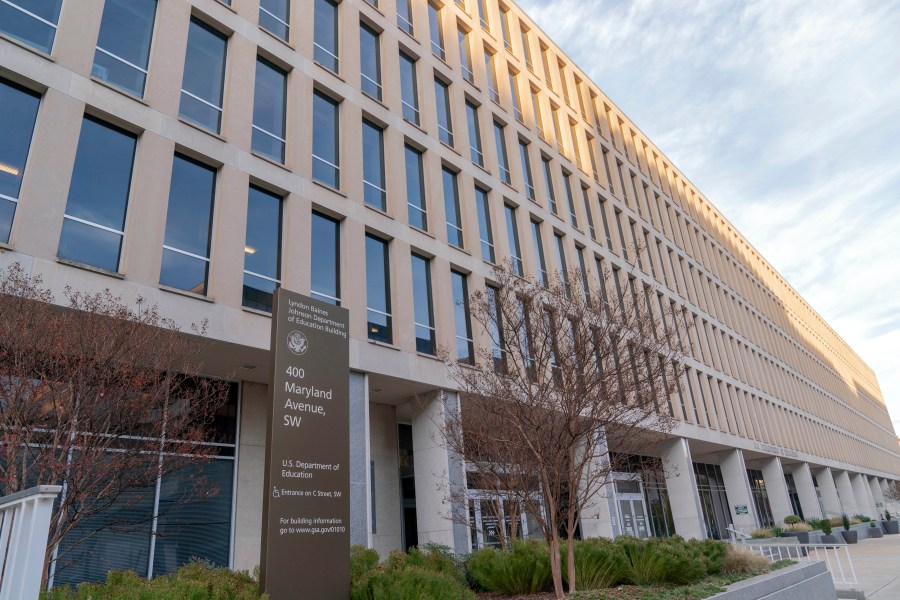 FILE - The U.S. Department of Education building is seen in Washington, Nov. 18, 2024. (AP Photo/Jose Luis Magana, File)