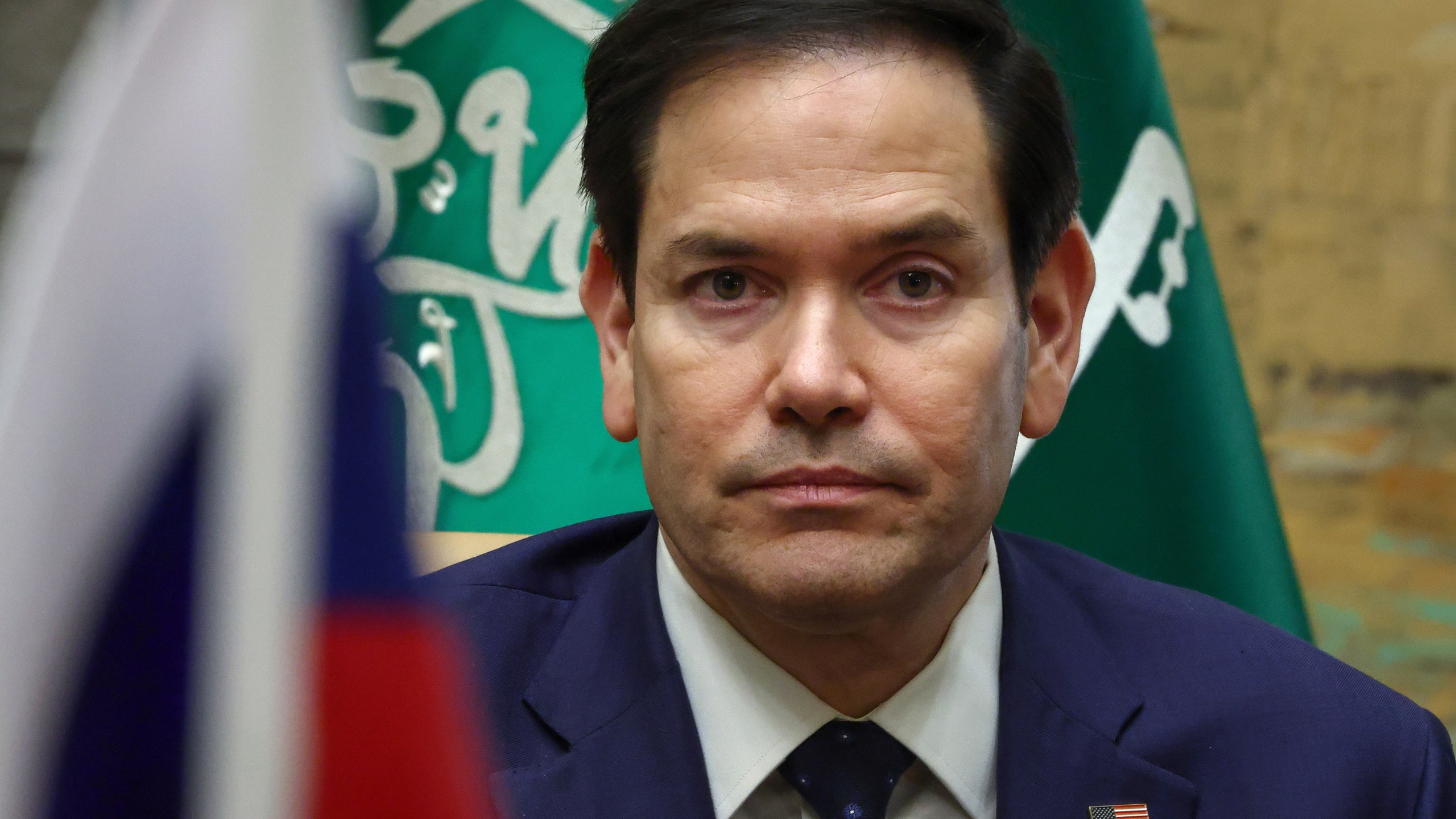 El secretario de Estado Marco Rubio en Riad, Arabia Saudí, el 18 de febrero del 2025. (Evelyn Hockstein/Pool Photo via AP)