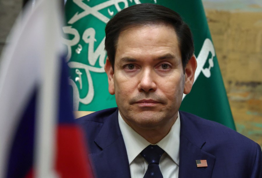 El secretario de Estado Marco Rubio en Riad, Arabia Saudí, el 18 de febrero del 2025. (Evelyn Hockstein/Pool Photo via AP)