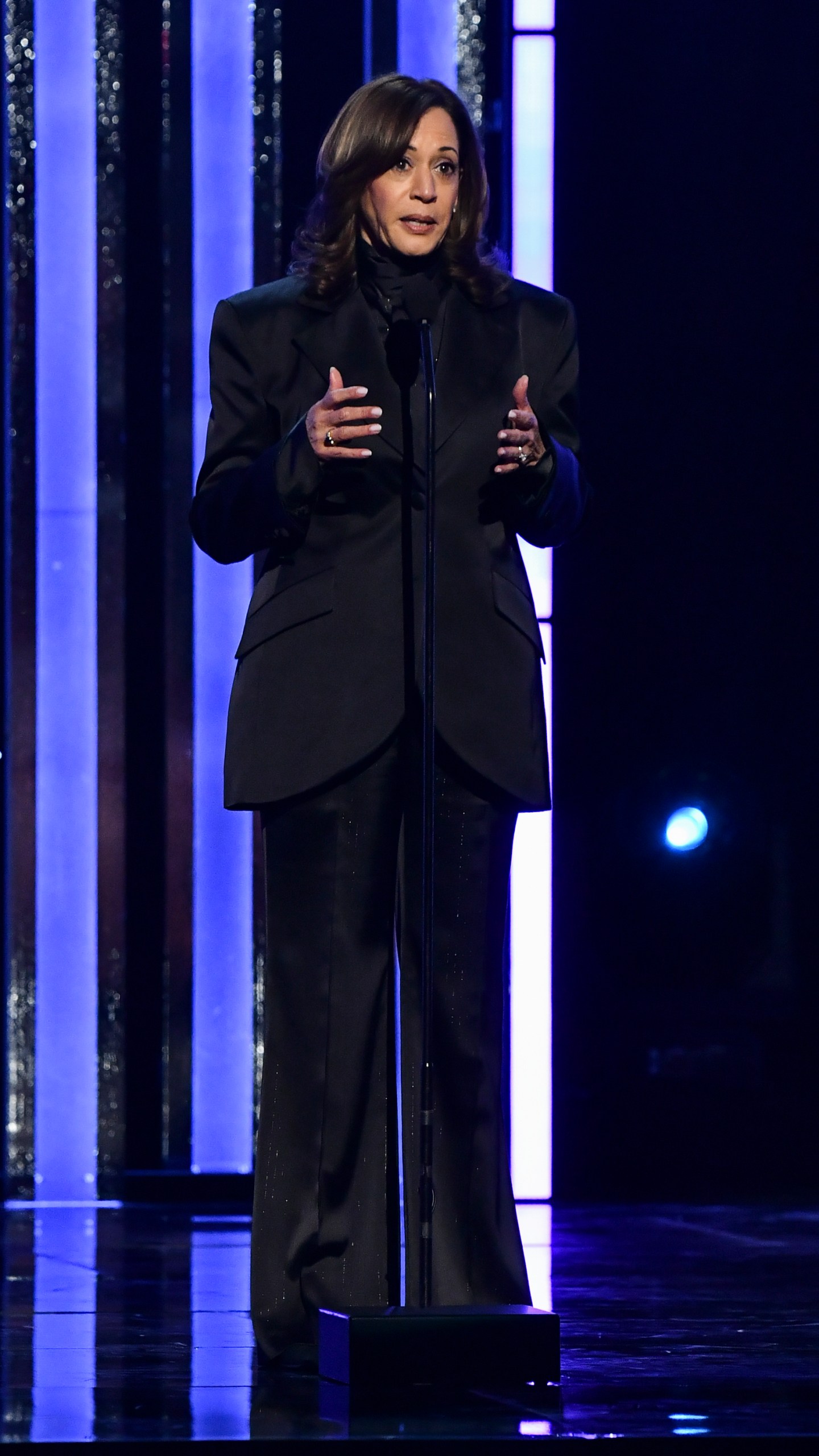 Former Vice President Kamala Harris accepts the chairman's award during the 56th NAACP Image Awards on Saturday, Feb. 22, 2025, in Pasadena, Calif. (Photo by Richard Shotwell/Invision/AP)