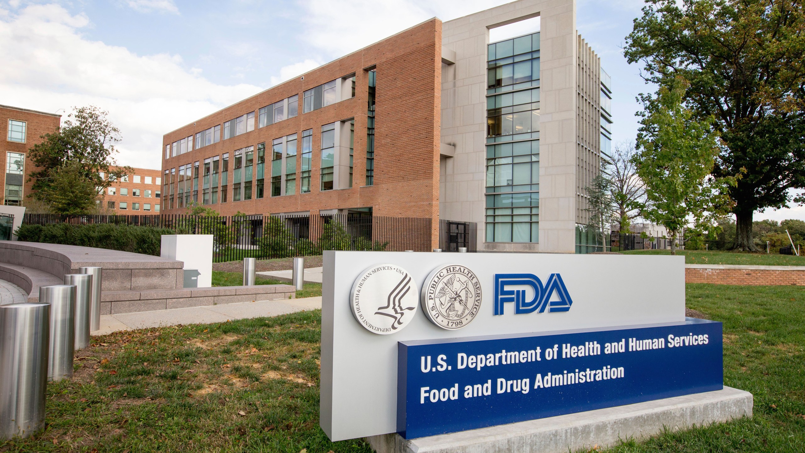 FILE - The U.S. Food and Drug Administration campus in Silver Spring, Md., is photographed on Oct. 14, 2015. (AP Photo/Andrew Harnik, File)