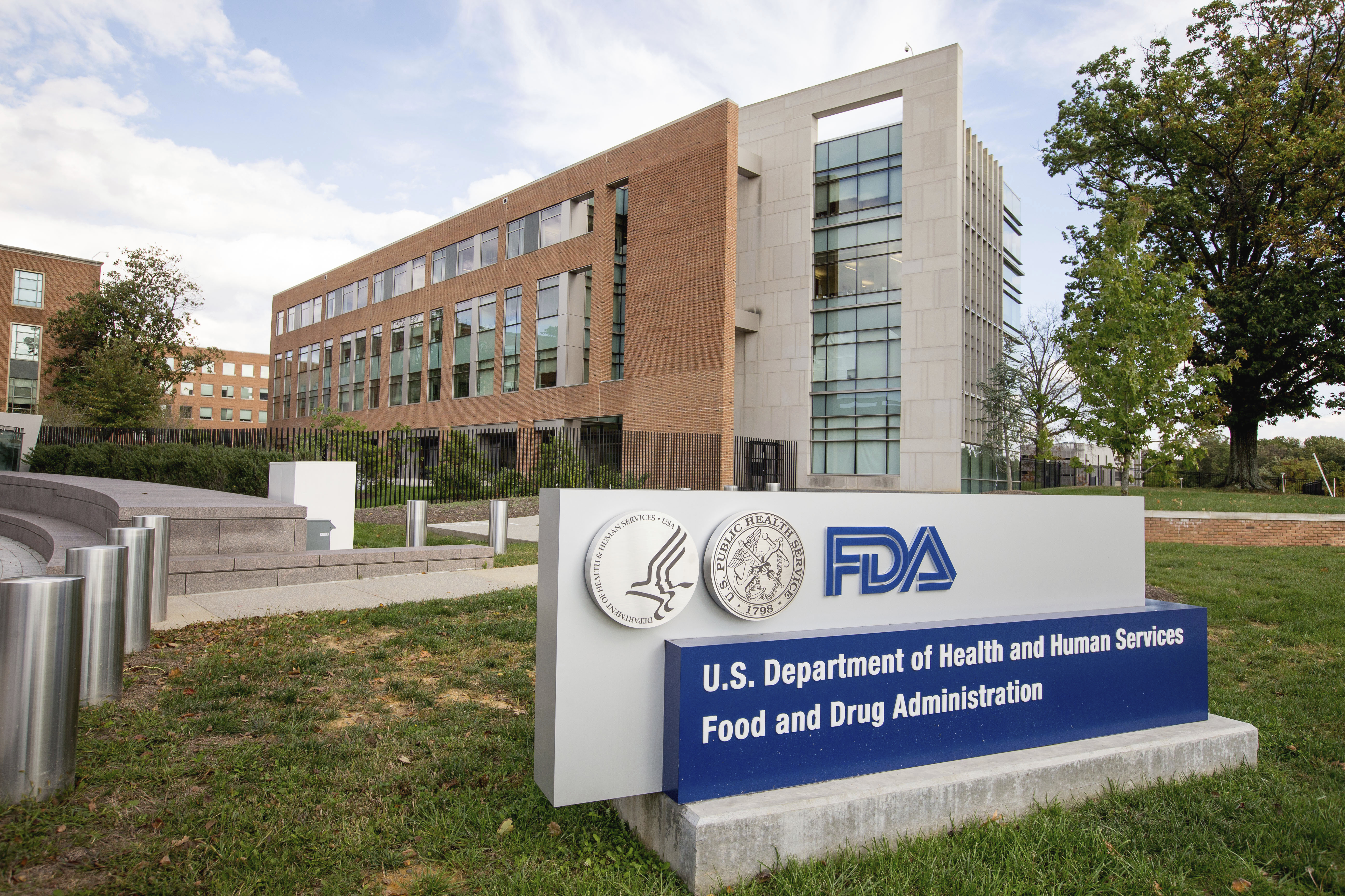 FILE - The U.S. Food and Drug Administration campus in Silver Spring, Md., is photographed on Oct. 14, 2015. (AP Photo/Andrew Harnik, File)