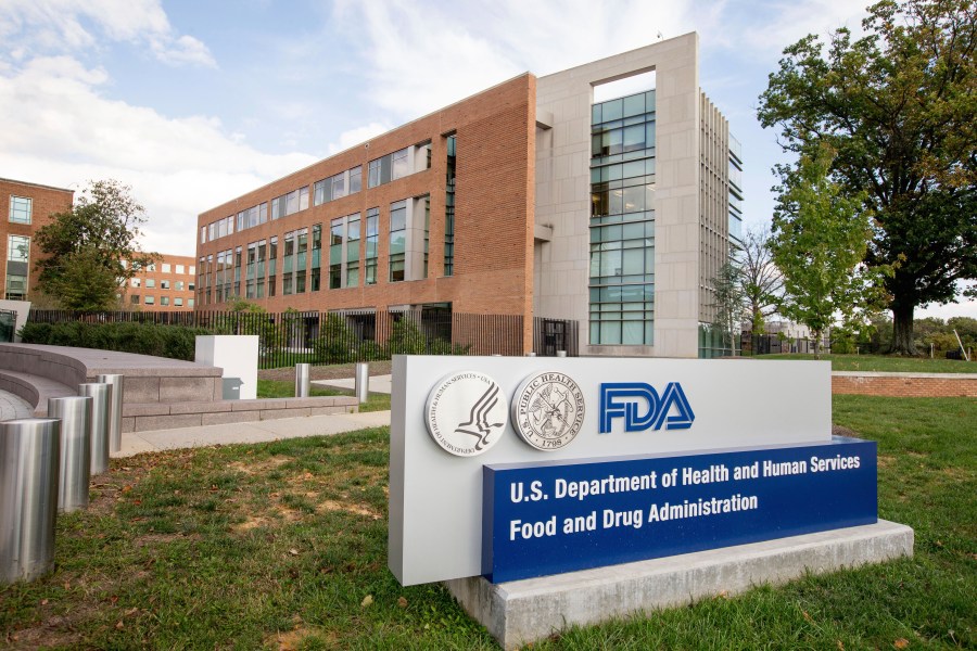 FILE - The U.S. Food and Drug Administration campus in Silver Spring, Md., is photographed on Oct. 14, 2015. (AP Photo/Andrew Harnik, File)