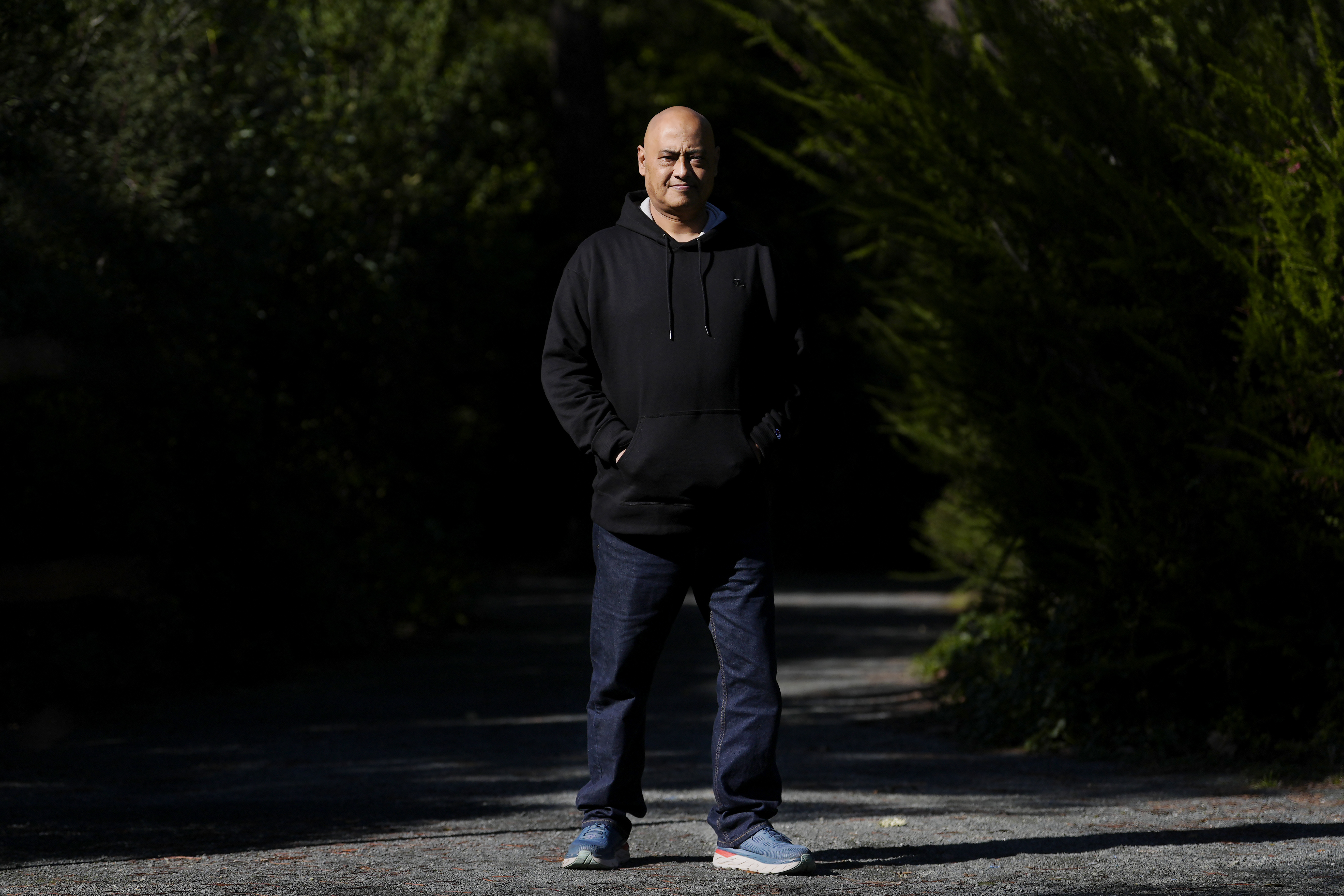 Paul Mack poses for a portrait in Redwood City, Calif., Monday, Feb. 10, 2025. (AP Photo/Jeff Chiu)