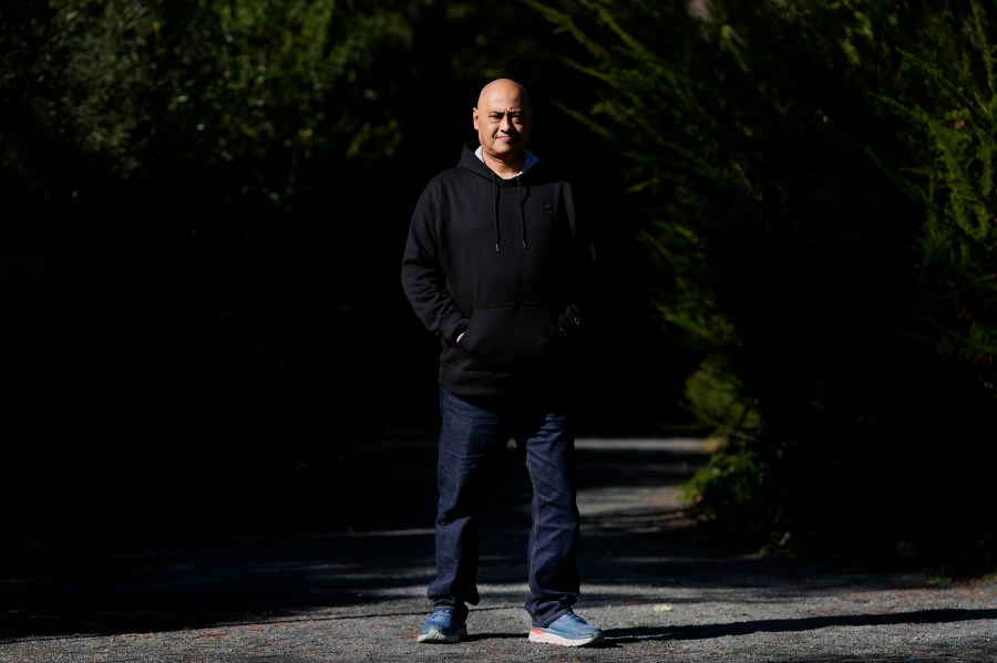 Paul Mack poses for a portrait in Redwood City, Calif., Monday, Feb. 10, 2025. (AP Photo/Jeff Chiu)