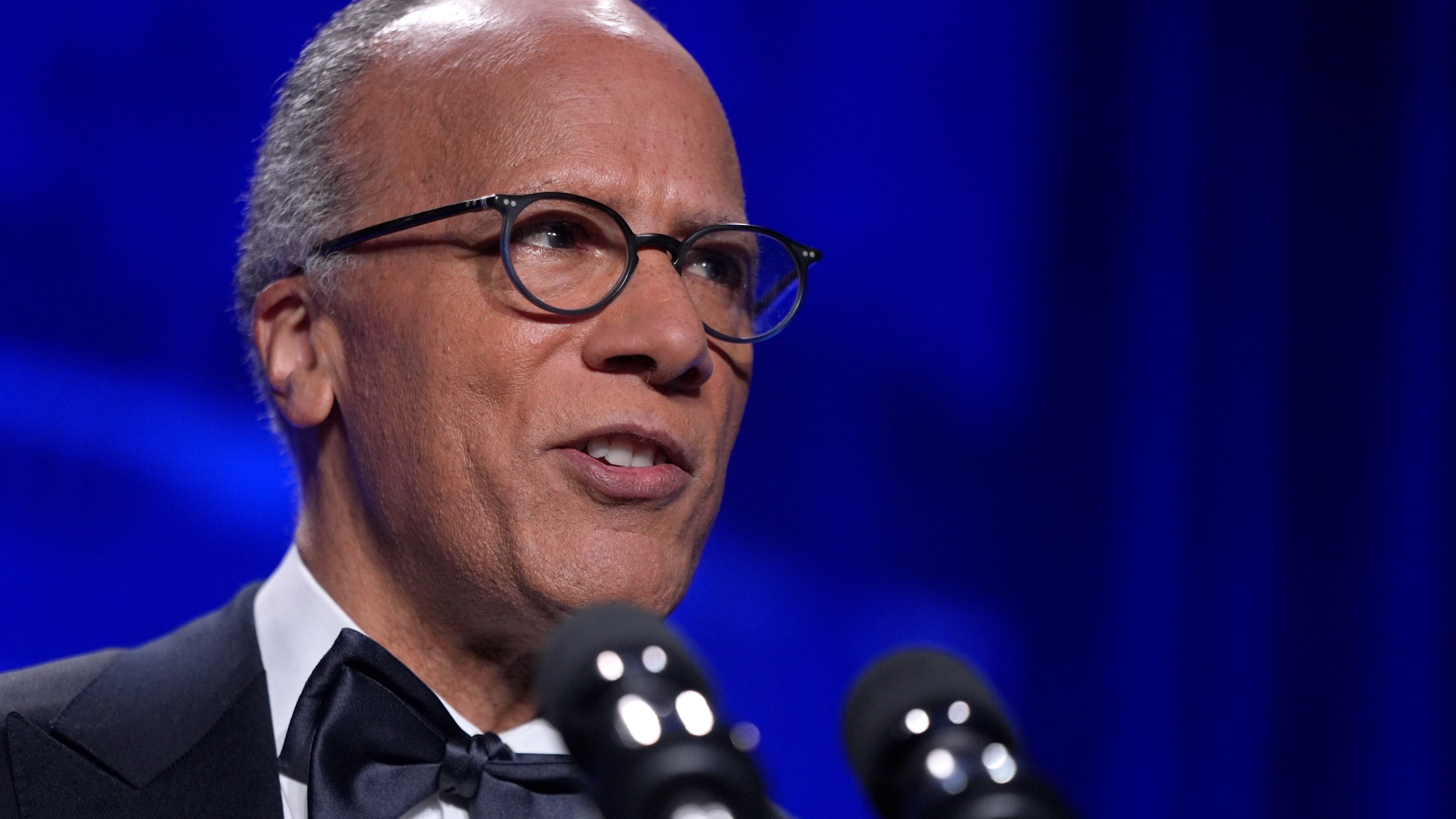 FILE - NBC news anchor Lester Holt speaks at the White House Correspondents' Association Dinner at the Washington Hilton, April 27, 2024, in Washington. (AP Photo/Manuel Balce Ceneta, File)