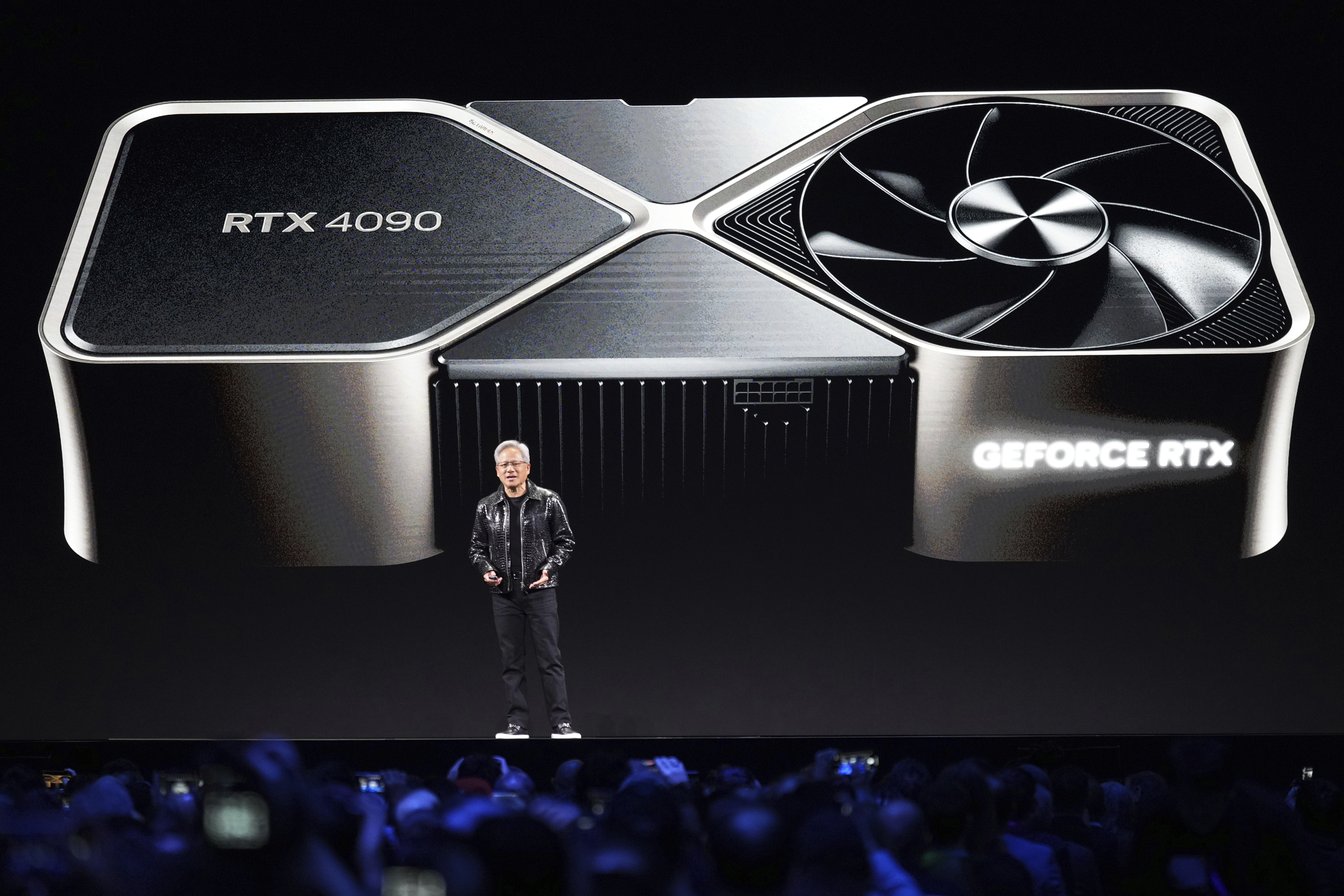 FILE - Nvidia founder and CEO Jensen Huang speaks during a Nvidia news conference ahead of the CES tech show Monday, Jan. 6, 2025, in Las Vegas. (AP Photo/Abbie Parr, File)