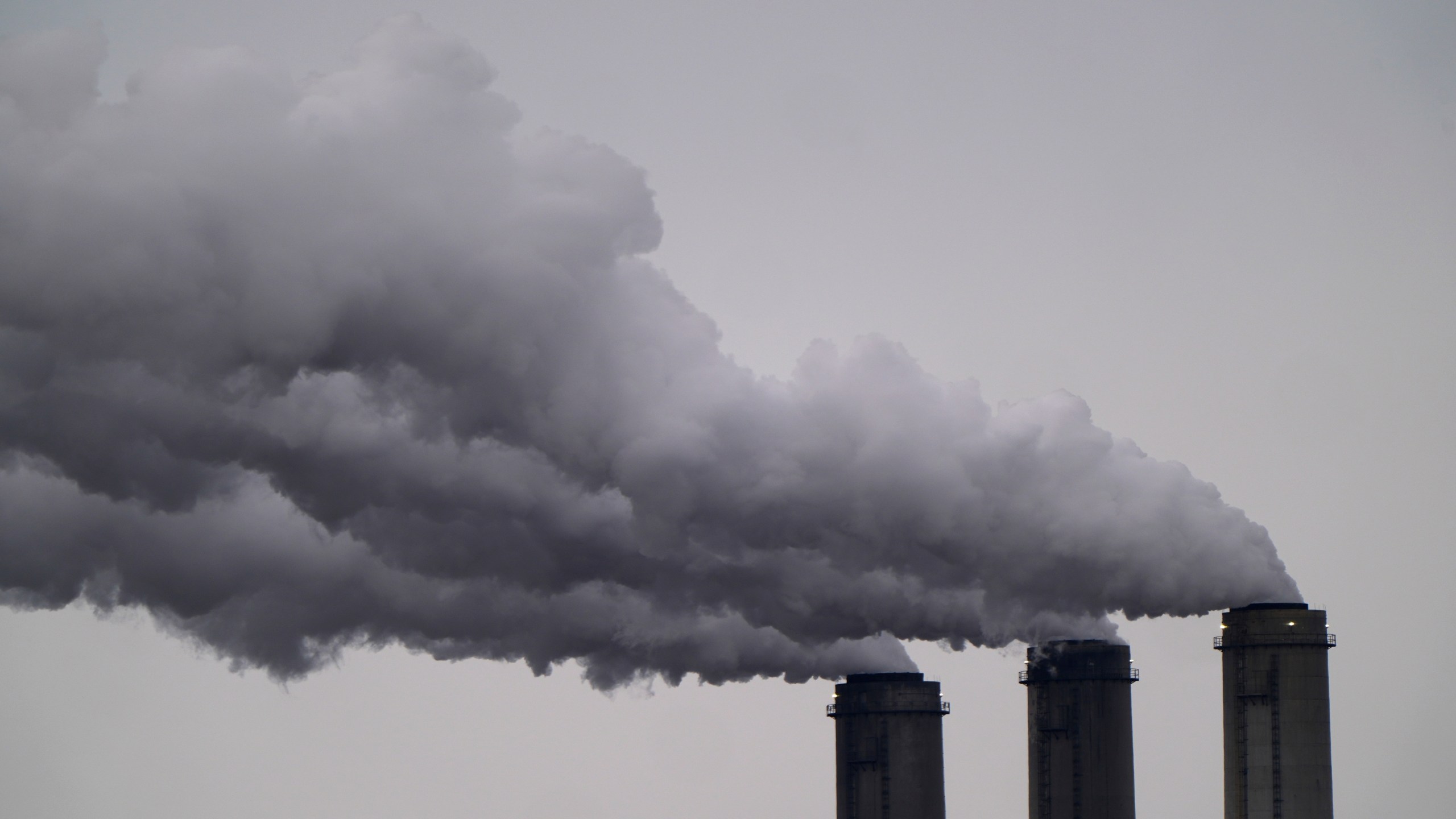 FILE - The Jeffrey Energy Center coal-fired power plant operates near Emmett, Kan., Jan. 25, 2025. (AP Photo/Charlie Riedel, File)