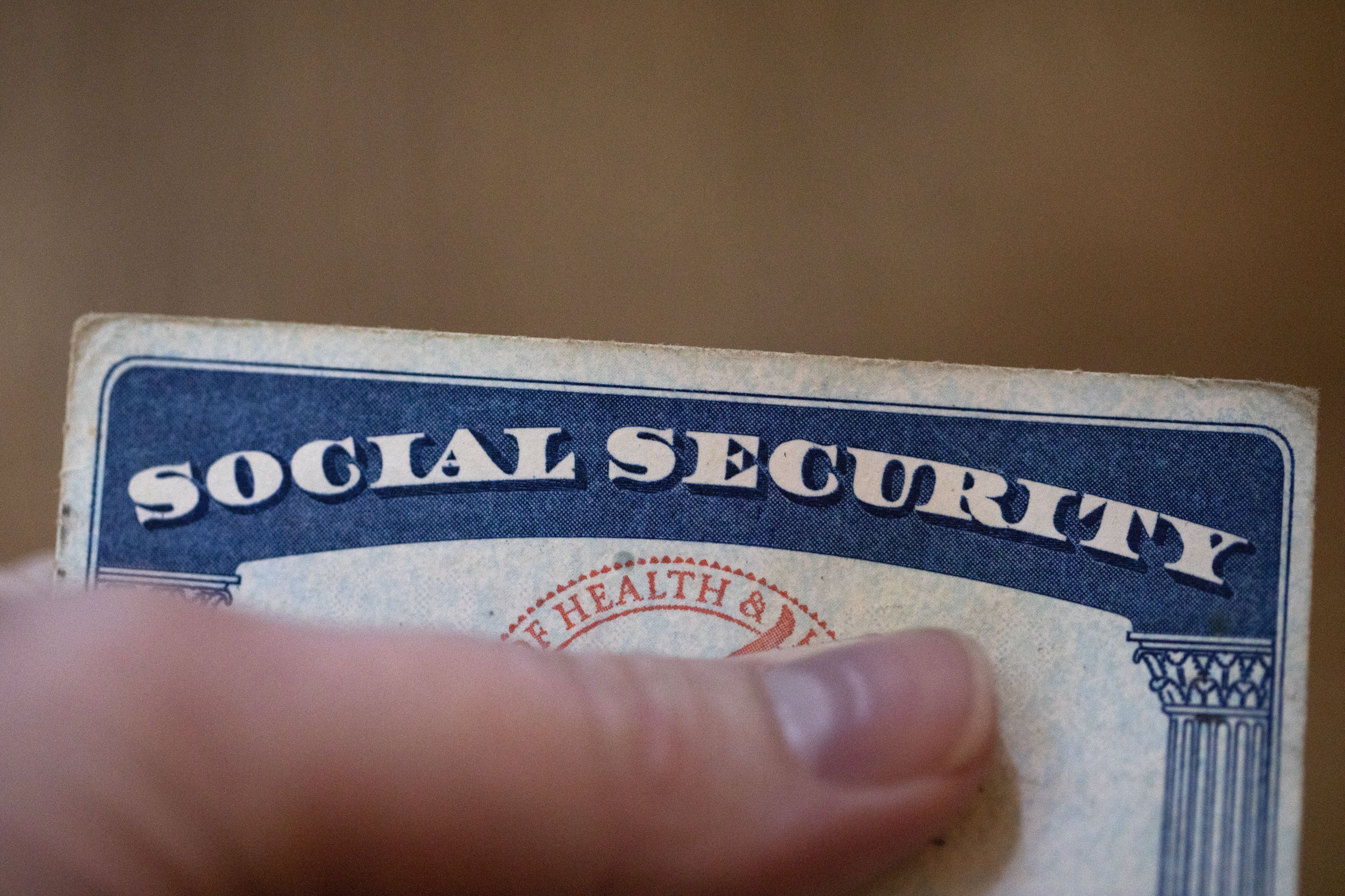 FILE - A Social Security card is displayed Oct. 12, 2021, in Tigard, Ore. (AP Photo/Jenny Kane, File)