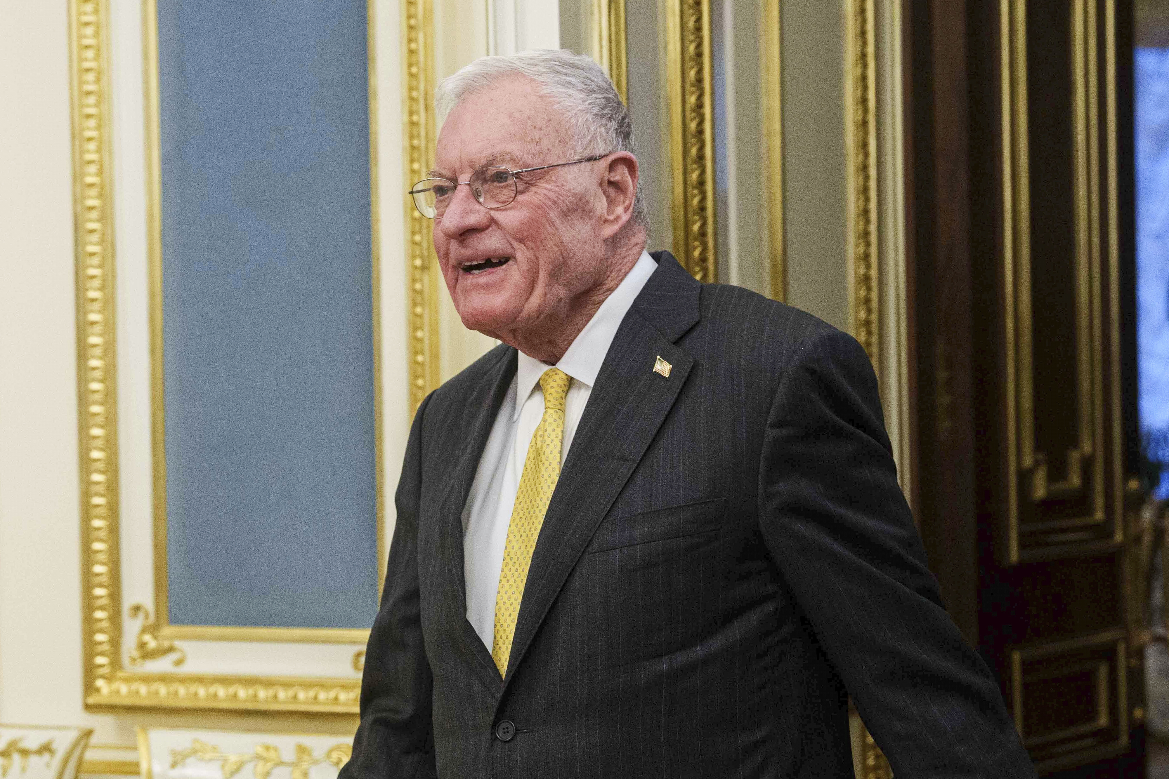 FILE - Keith Kellogg, the U.S. Special Envoy for Ukraine and Russia, enters the hall for a meeting with Ukraine's President Volodymyr Zelenskyy in Kyiv, Ukraine, Feb. 20, 2025. (AP Photo/Evgeniy Maloletka, File)