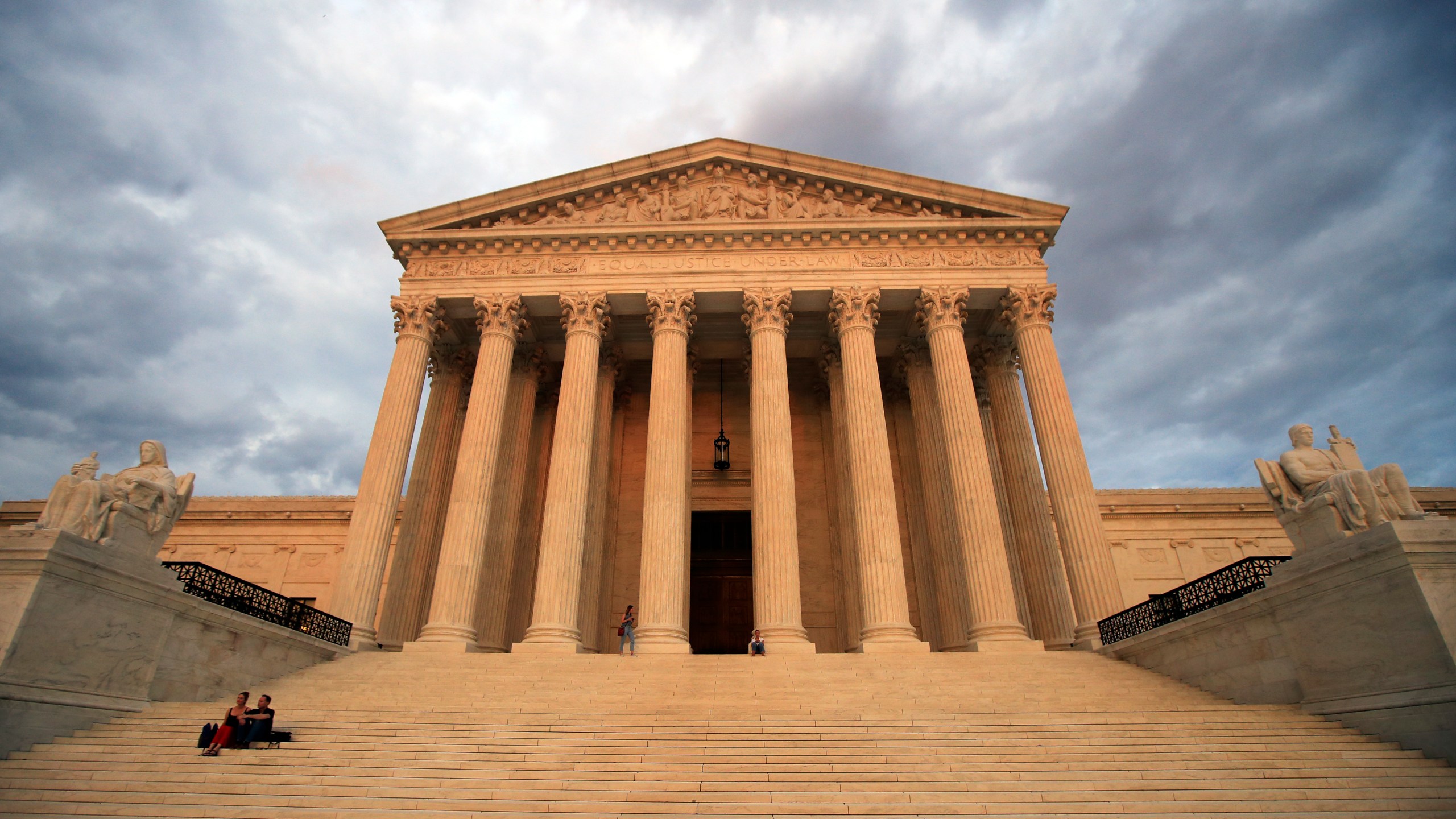 FILE - The U.S. Supreme Court is seen near sunset in Washington, Oct. 18, 2018. (AP Photo/Manuel Balce Ceneta, File)