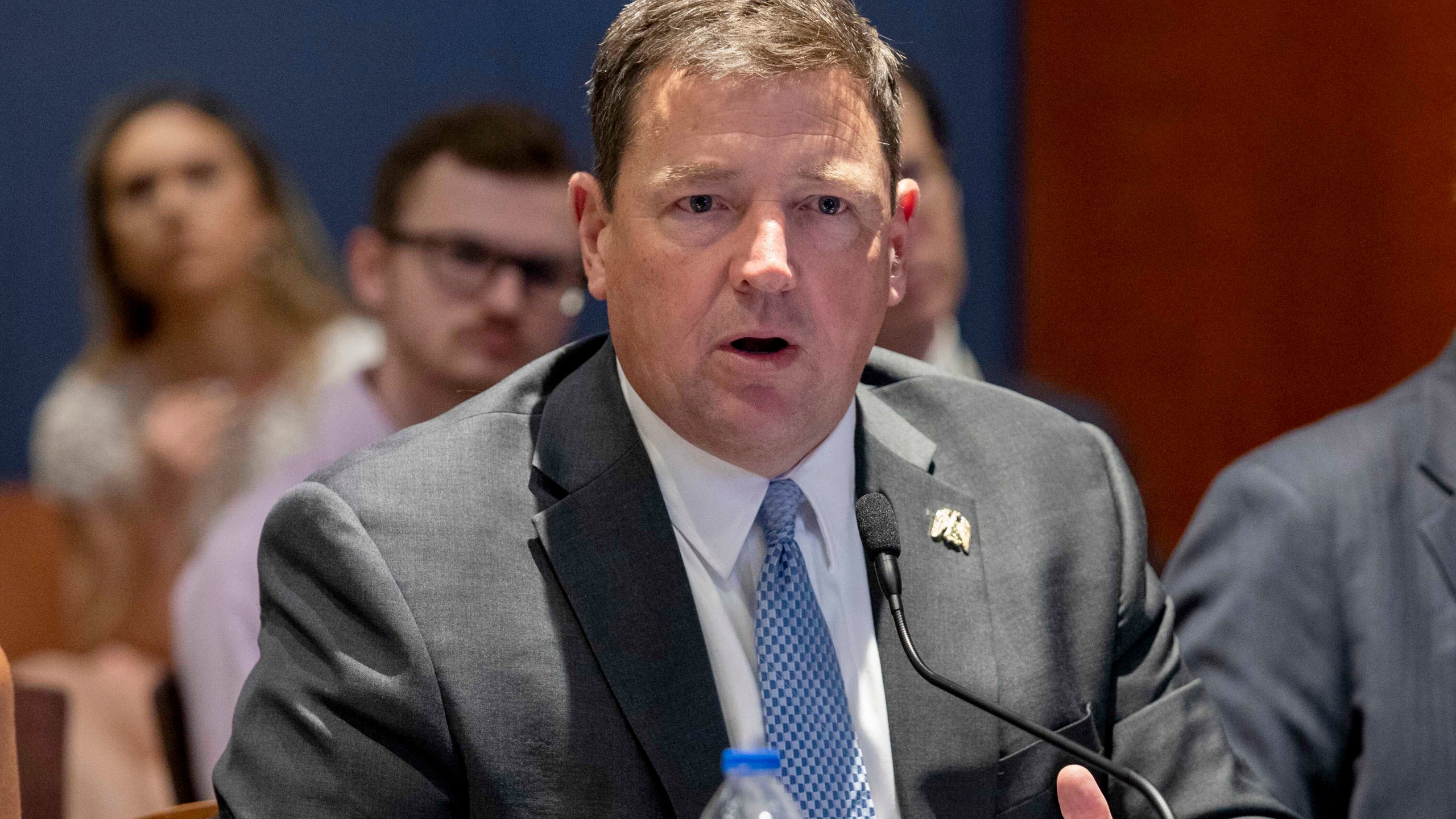 FILE - Ed Martin speaks at an event at the Capitol in Washington, June 13, 2023. (AP Photo/Amanda Andrade-Rhoades, File)