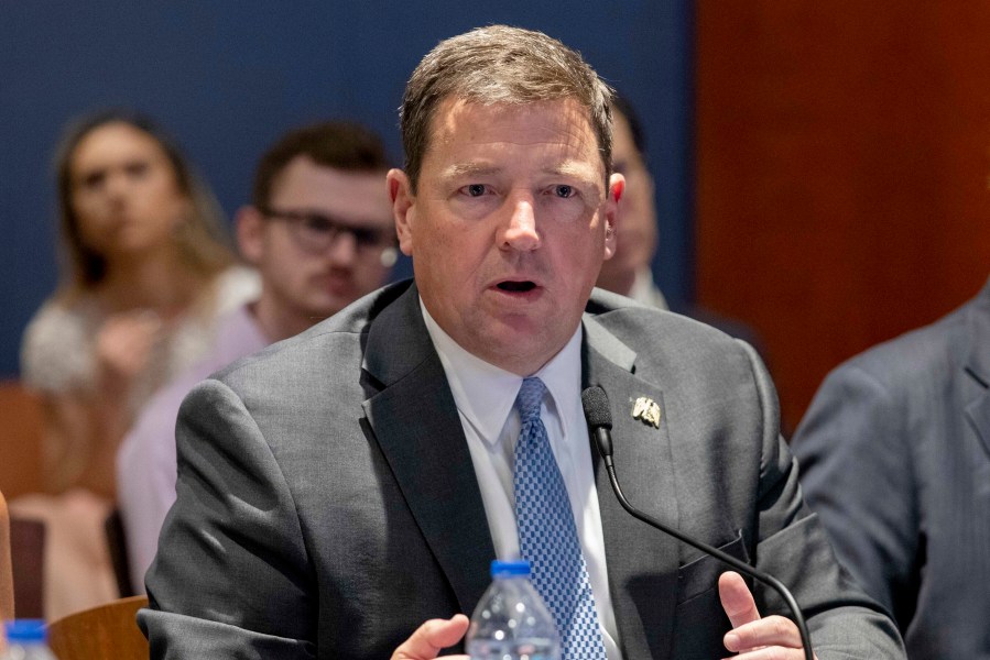 FILE - Ed Martin speaks at an event at the Capitol in Washington, June 13, 2023. (AP Photo/Amanda Andrade-Rhoades, File)