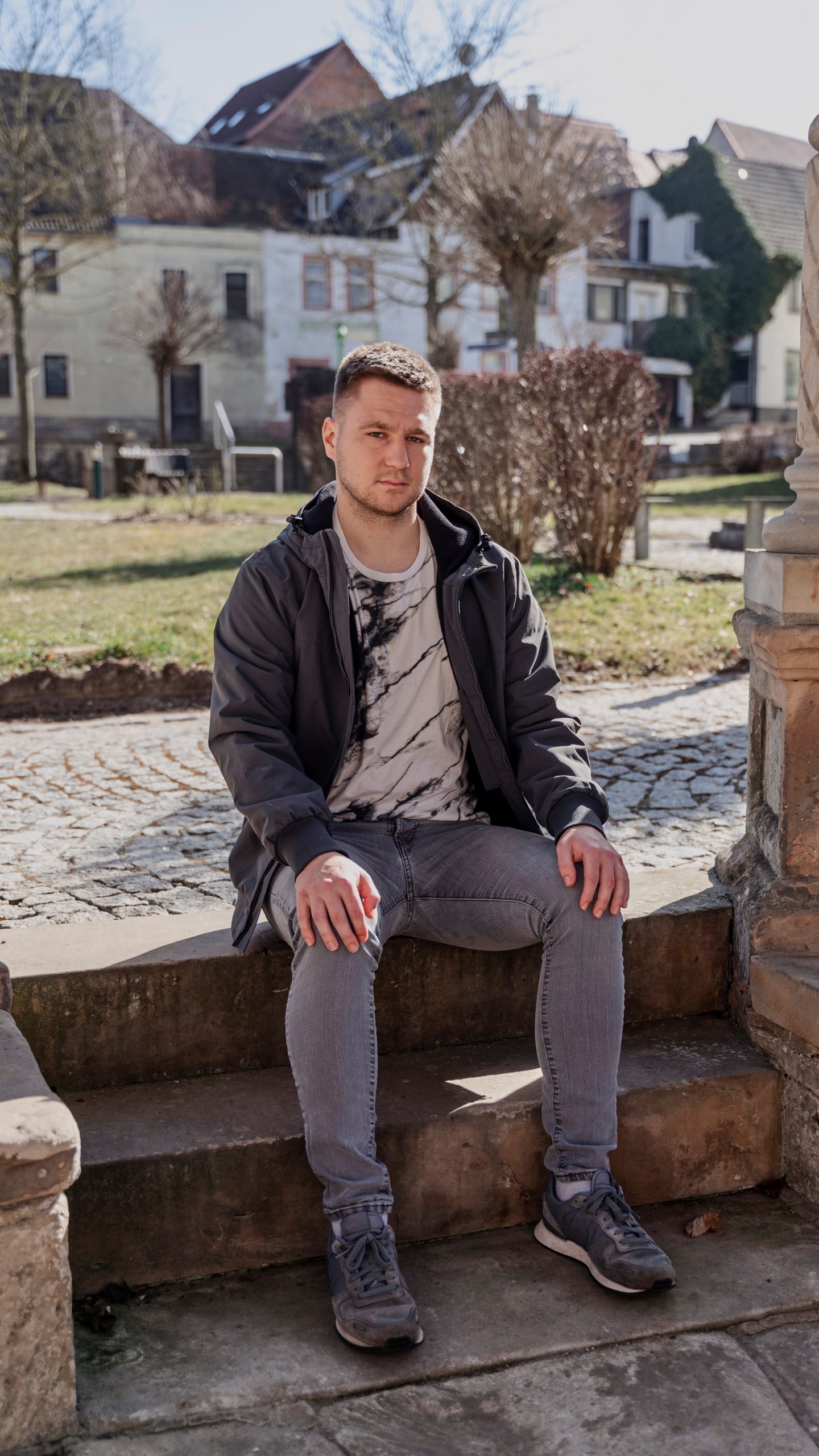 Lucas Sielaff poses for a photo in Bad Bibra, Germany, Thursday, March 20, 2025. (AP Photo/Stella Weiss)