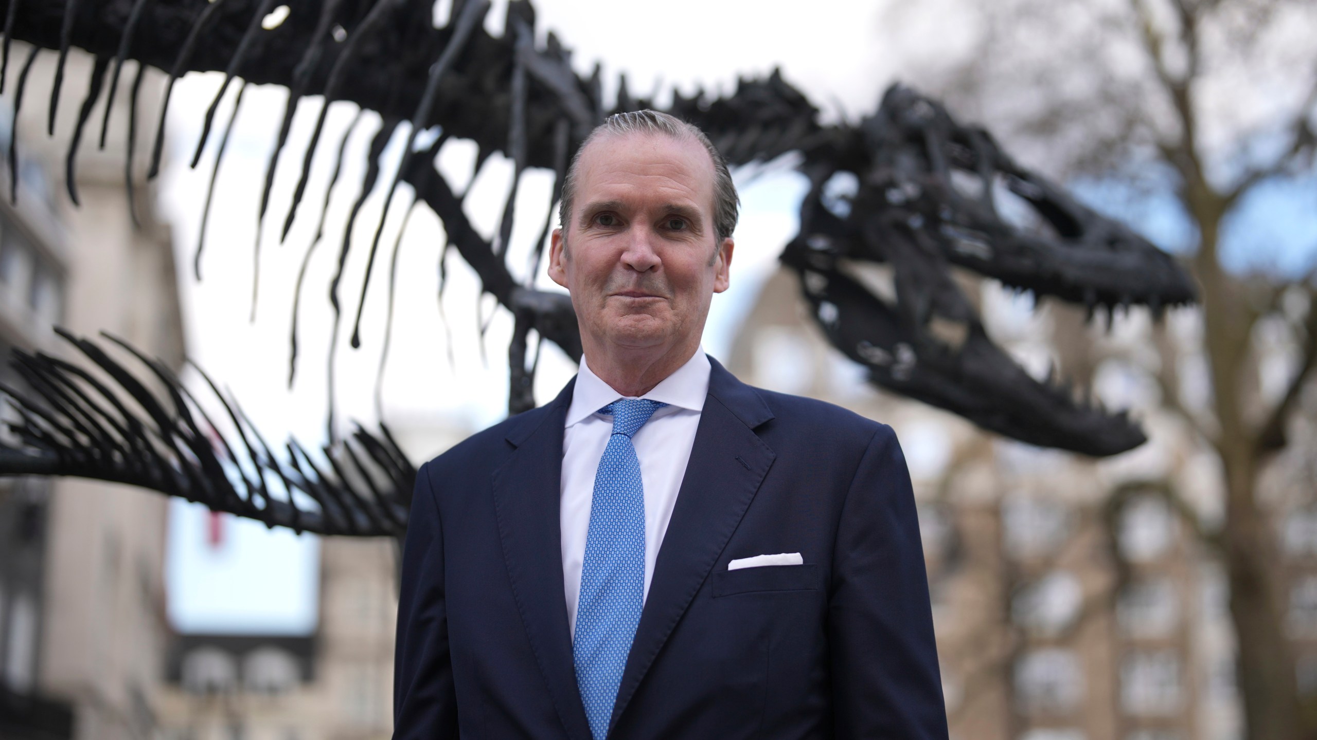 Greg Swenson of Republicans Overseas UK, poses for a photograph in London, Thursday, March 20, 2025. (AP Photo/Kin Cheung)