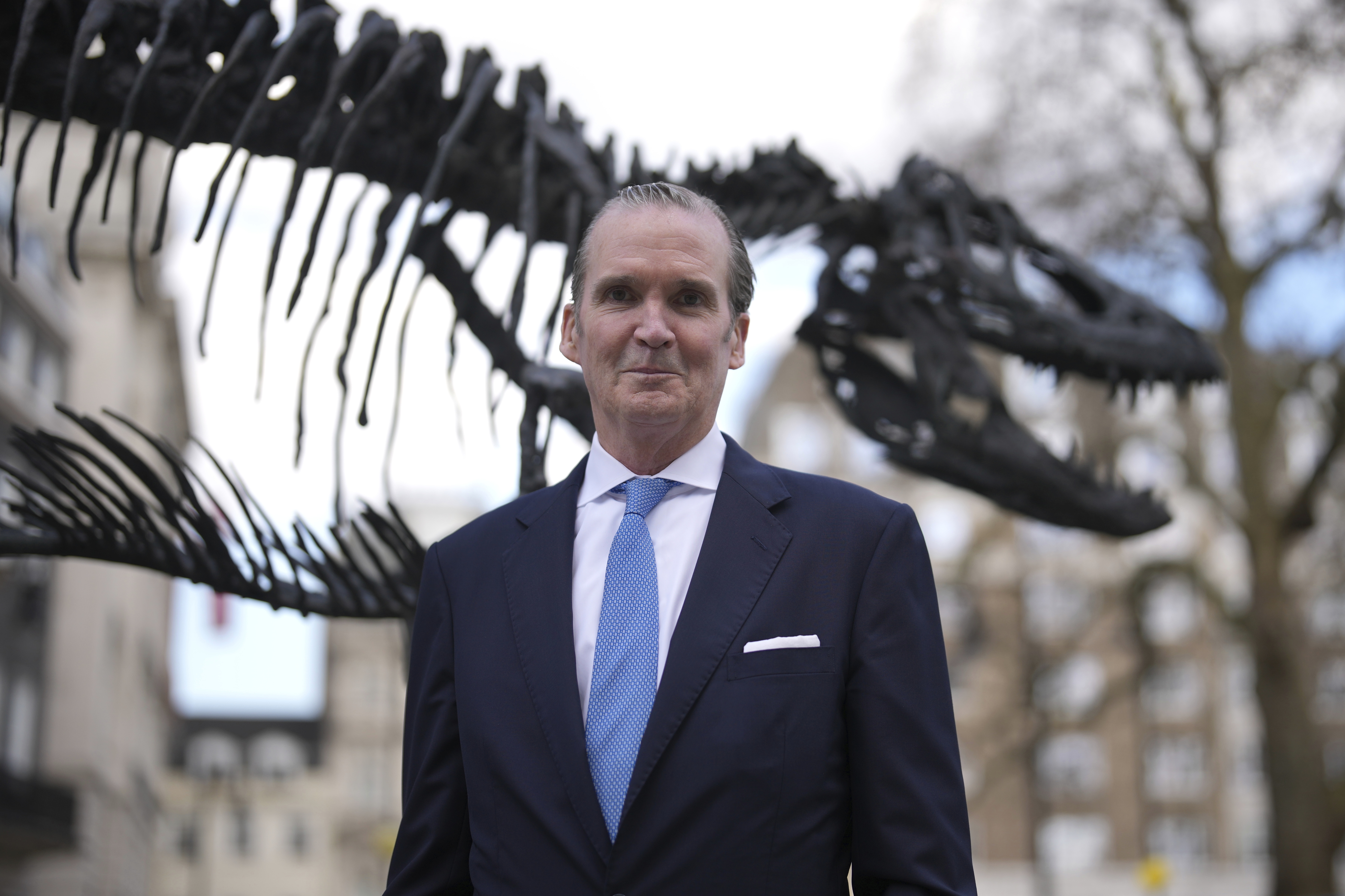 Greg Swenson of Republicans Overseas UK, poses for a photograph in London, Thursday, March 20, 2025. (AP Photo/Kin Cheung)